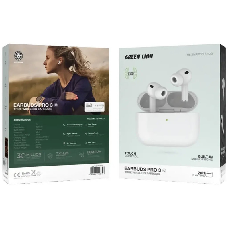 هندزفری بلوتوثی گرین لاین مدل Earbuds Pro 3